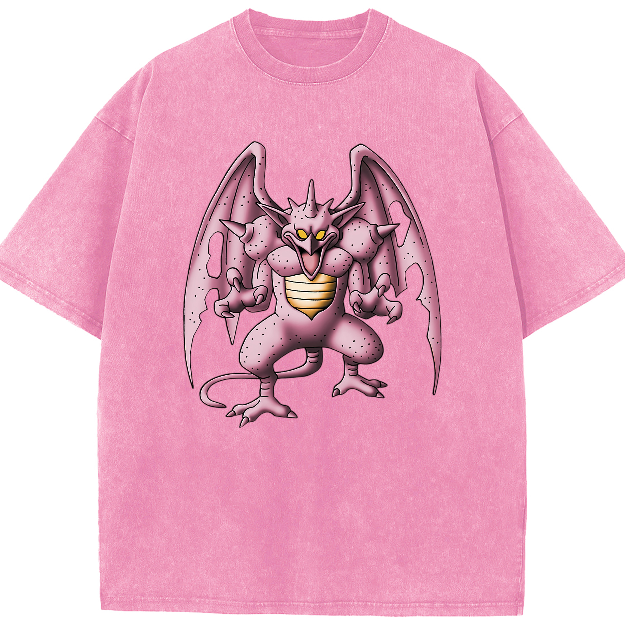 （画像用） ドラゴンクエスト Doragon Kuesuto Dragon Quest 綿100% ヴィンテージ風 半袖Tシャツ（フロントプリント）